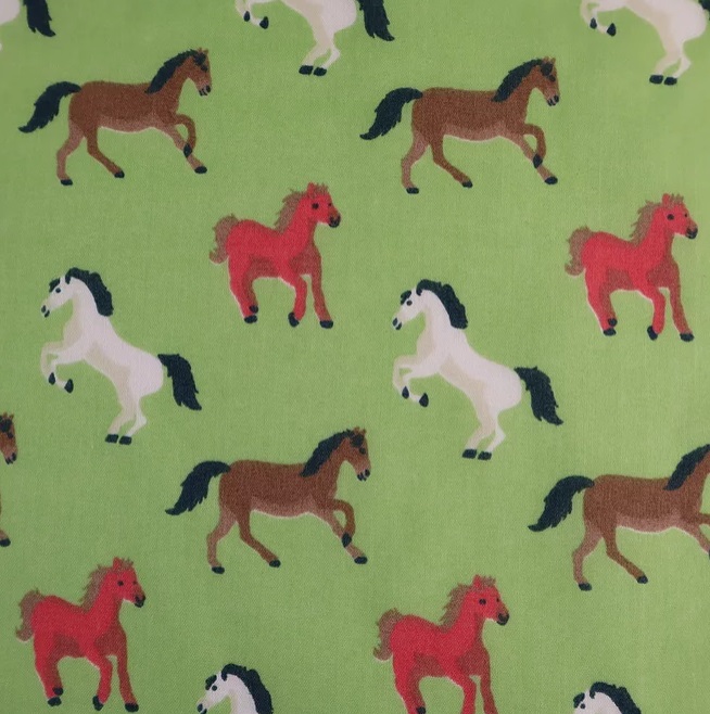 Polyester Cotton Print Horses 